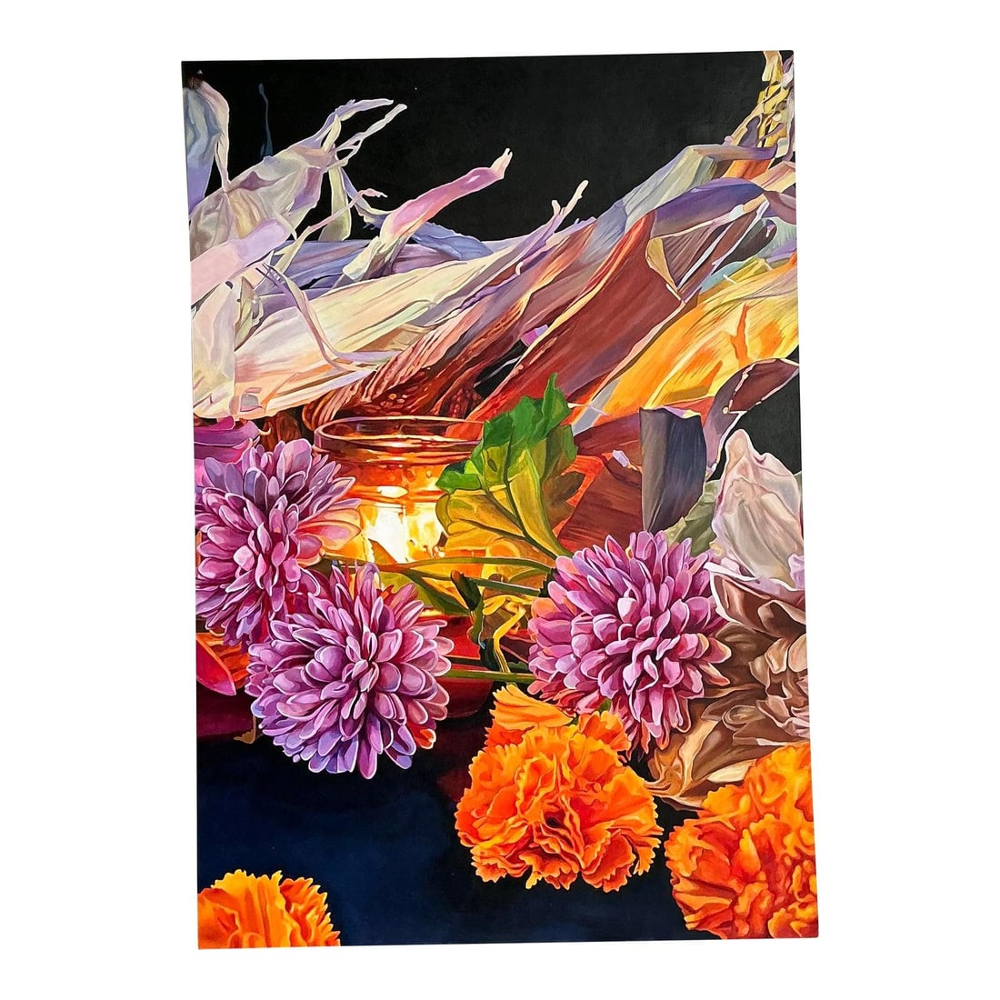 Monumental Harvest Still Life Oil Painting on Canvas (1 of 10)