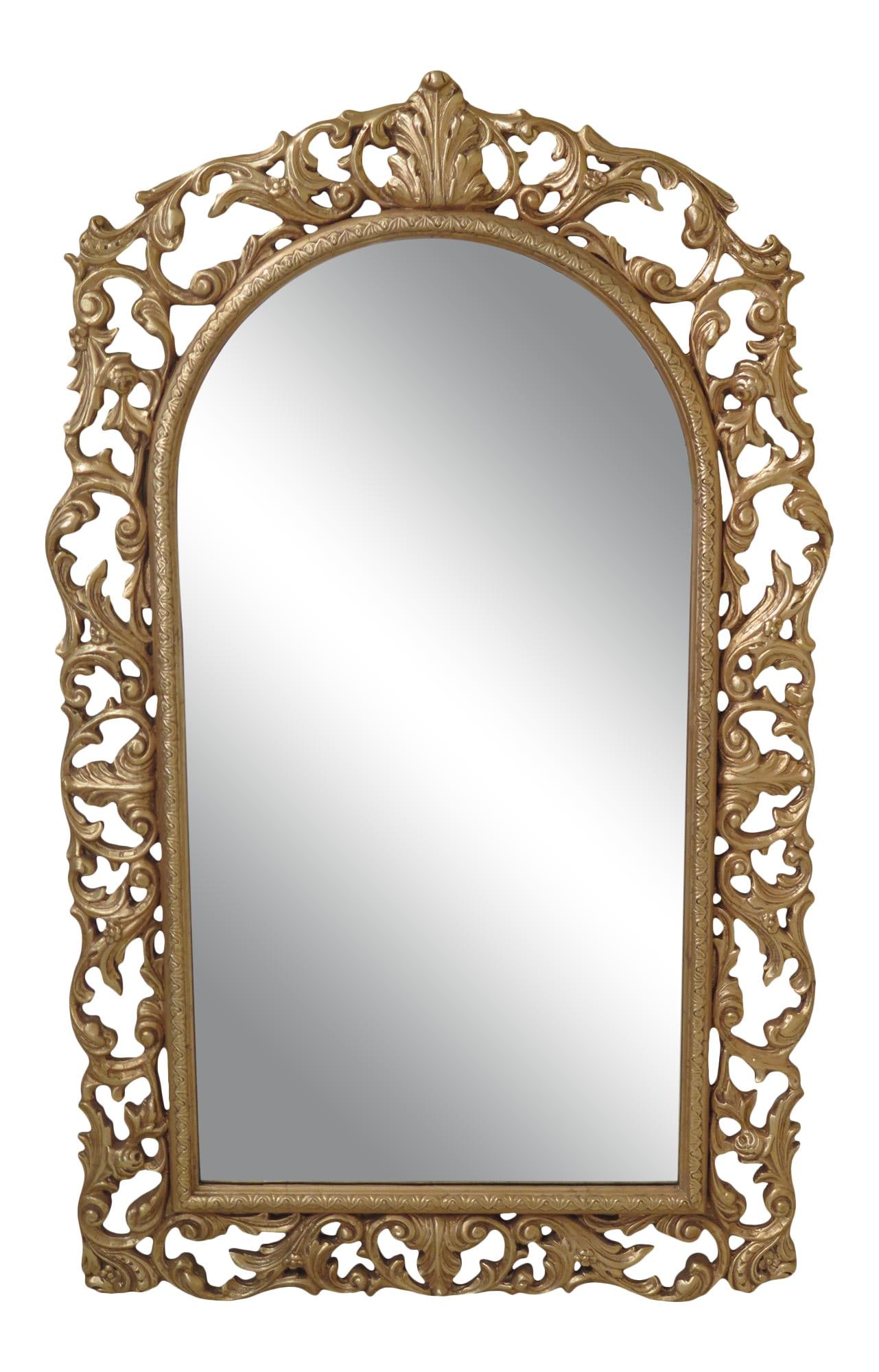 Friedman Brothers The Bromley Gold Frame Mirror Model #7111: Friedman Brothers The Bromley Gold Frame Mirror Model #7111 The Friedman Brothers Gold Frame Mirror features an impressive ornate design, perfect for adding elegance to any space. This large mirror, m