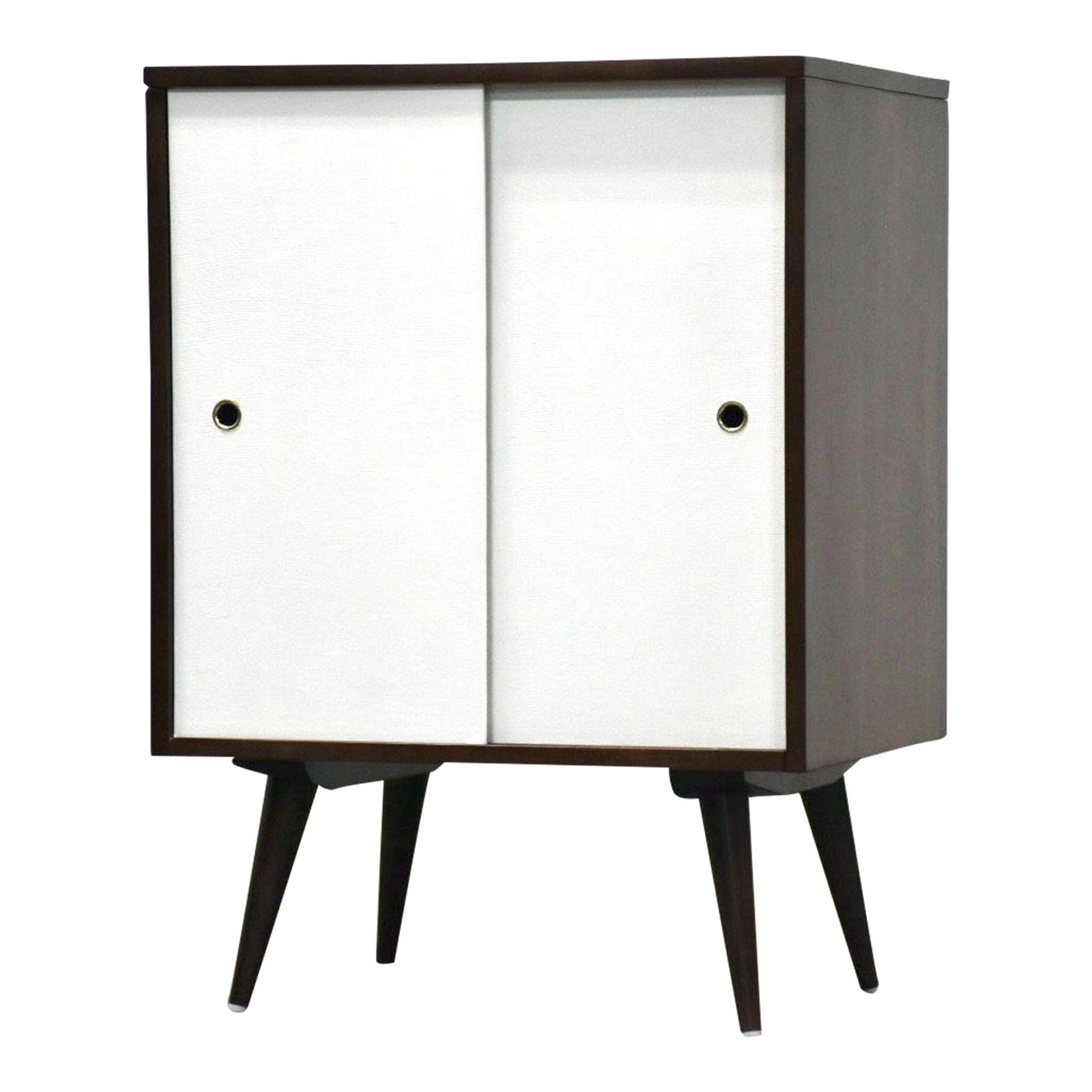 Mid-Century Modern Paul McCobb Maple Cabinet with Sea Grass Doors (1 of 7)