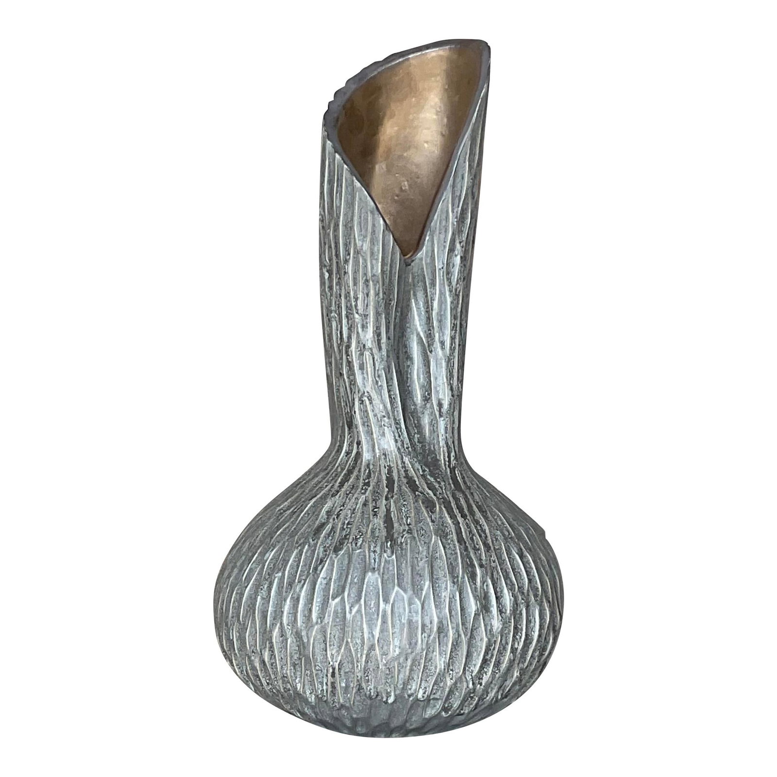 Vintage Boho Studio Pottery Vase Signed Ebony 17in: Vintage Boho Studio Pottery Vase Signed Ebony 17in This stunning vintage Boho vase showcases a chic studio pottery design, characterized by its unique biomorphic shape and exquisite attention to detai