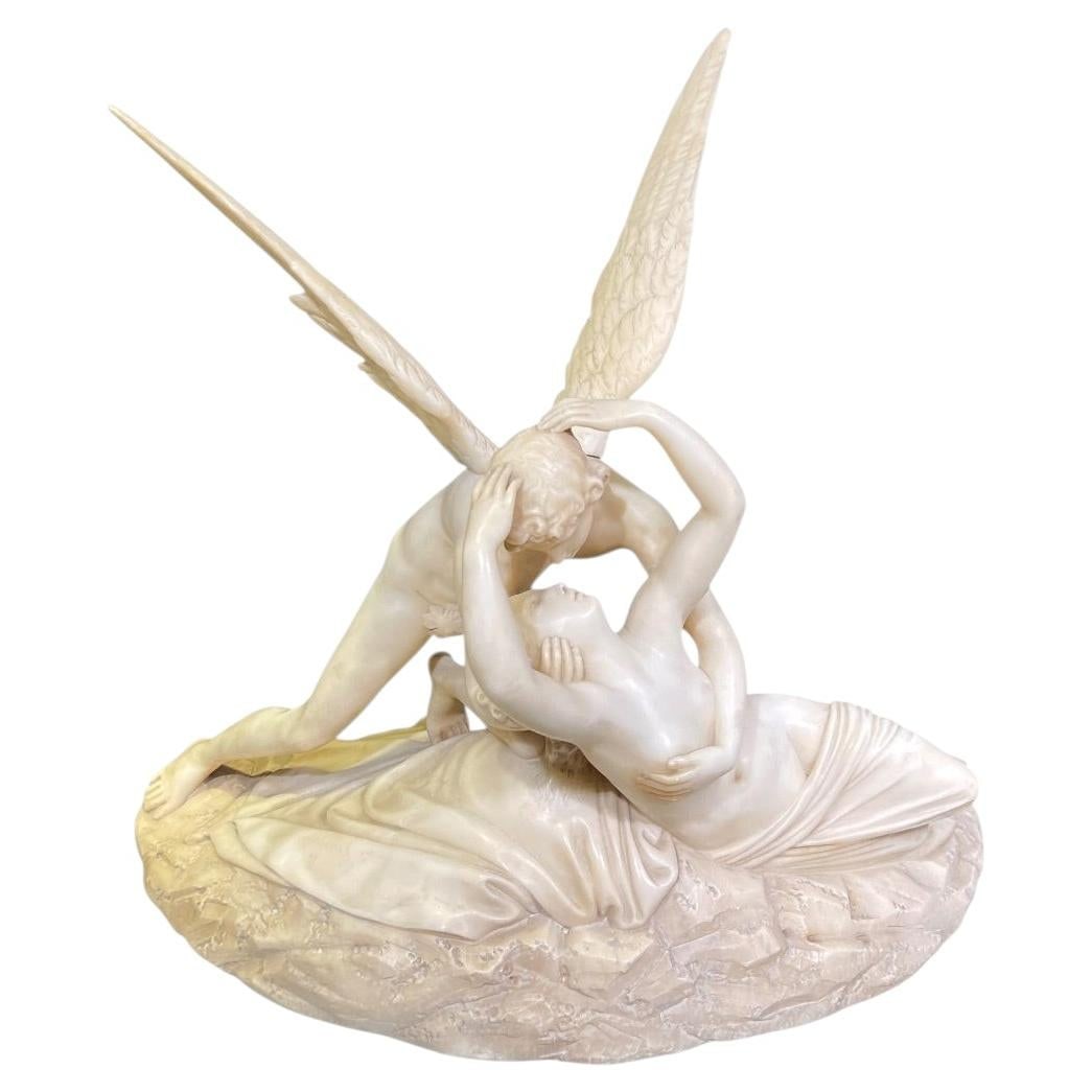 Italian Alabaster Cupid and Psyche Sculpture After Canova (1 of 11)