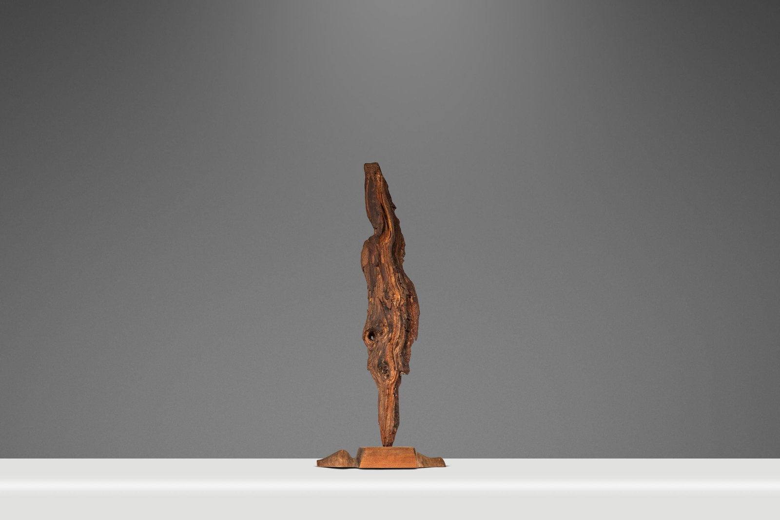Emlen Drayton Signed Driftwood Howling Wolf Abstract Freestanding Sculpture USA 2000s (1 of 15)