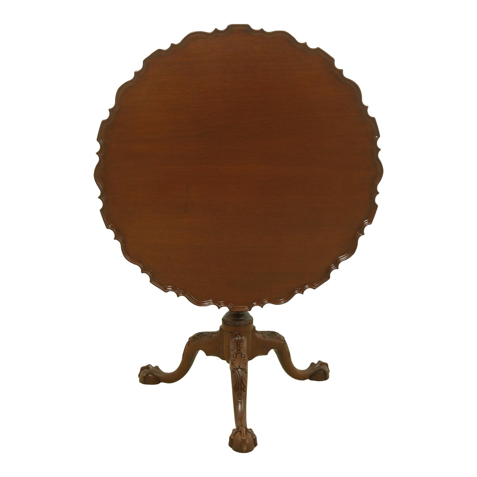 Exquisite Chippendale Ball & Claw Mahogany Tilt Top Table: Exquisite Chippendale Ball & Claw Mahogany Tilt Top Table This exquisite Bench Made Chippendale Ball & Claw Mahogany Tilt Top Table showcases exceptional craftsmanship and timeless design. With its im
