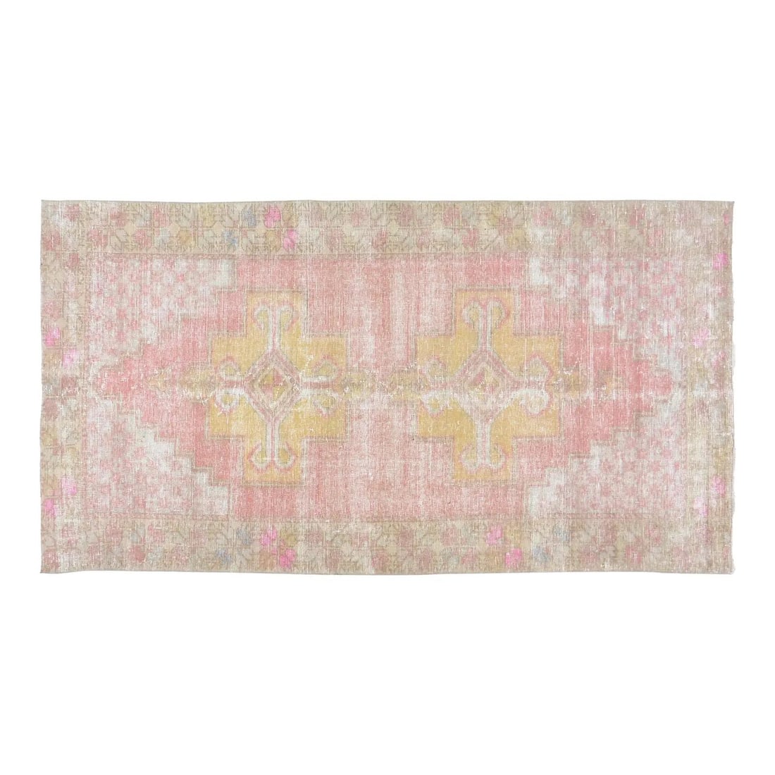 Anatolian Wool Area Rug Hand Knotted 4'2" x 8' Vintage Turkish Carpet: Anatolian Wool Area Rug Hand Knotted 4'2" x 8' Vintage Turkish Carpet This vintage Turkish Anatolian rug is hand-knotted using traditional techniques, showcasing timeless craftsmanship with a modern d