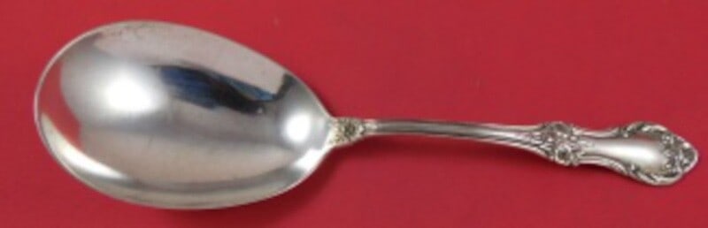 International Silver Wild Rose Sterling Silver Berry Spoon Ovoid 8 7/8": International Silver Wild Rose Sterling Silver Berry Spoon Ovoid 8 7/8" This exquisite Wild Rose Berry Spoon from International Sterling is a stunning addition to any silverware collection. Crafted fr
