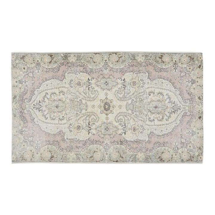 Blush Wool Hand Knotted Anatolian Rug 5'4" x 9'5" Vintage Turkish: Blush Wool Hand Knotted Anatolian Rug 5'4" x 9'5" Vintage Turkish This vintage Turkish Anatolian rug is hand-knotted from wool using traditional techniques, showcasing a blend of timeless craftsmanshi