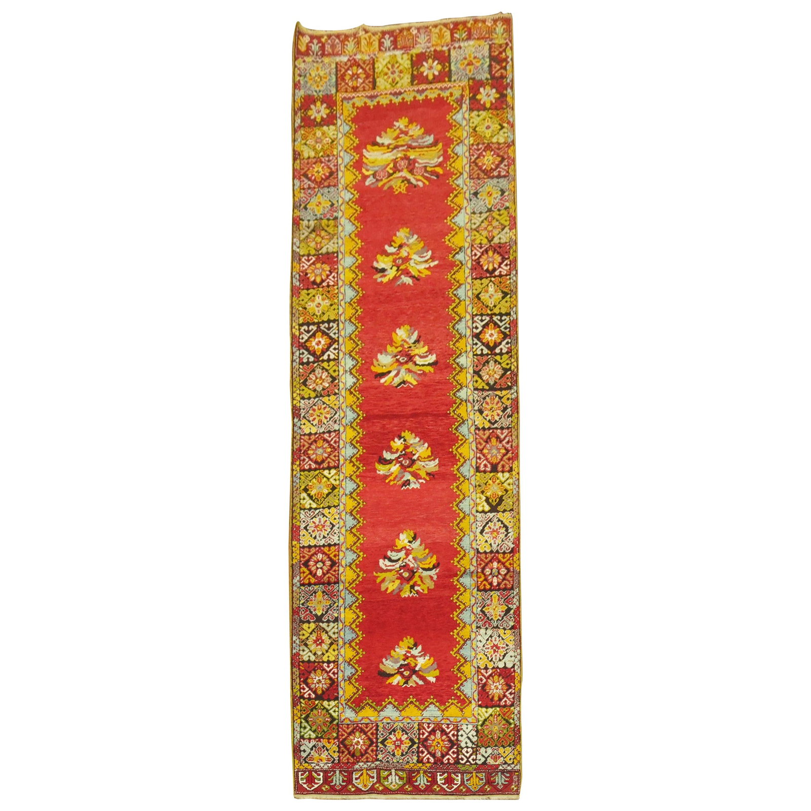 1920 Turkish Hand Woven Wool Runner Romantic Floral (1 of 11)