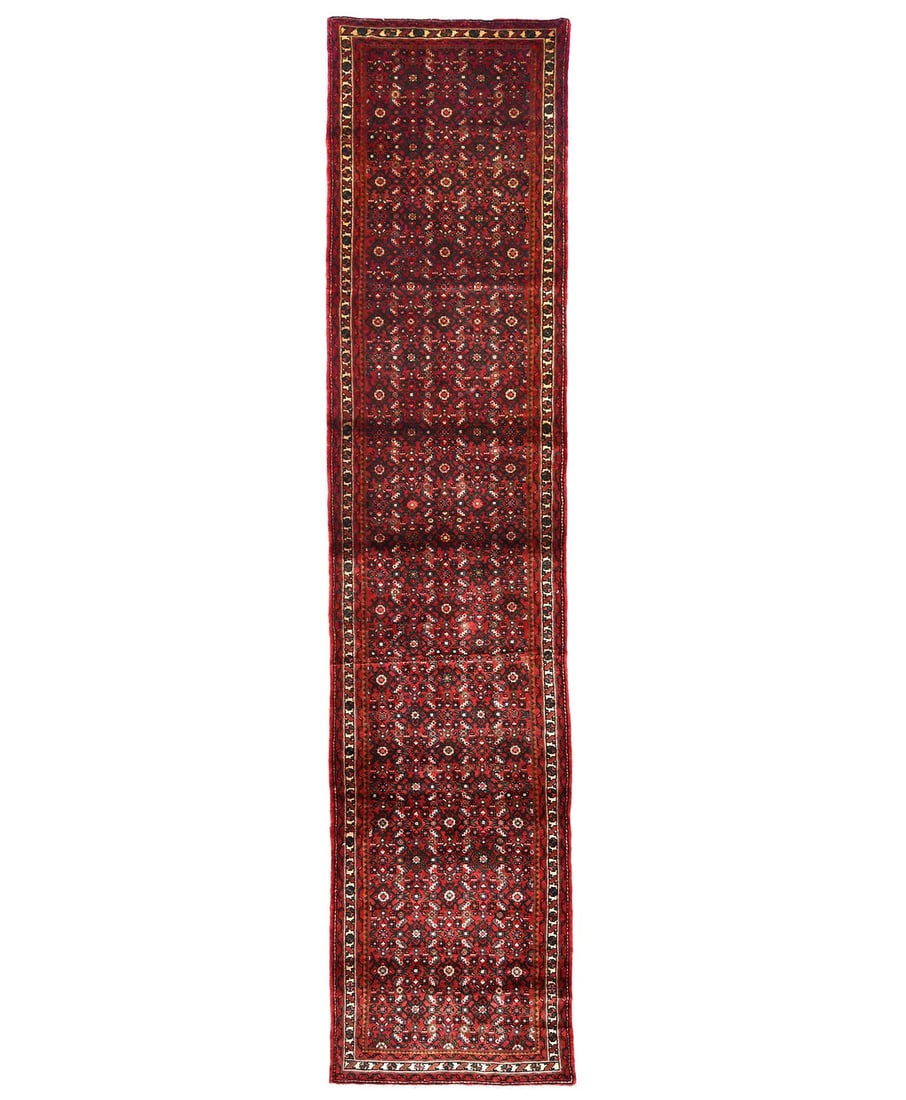 Hand Knotted Wool Vintage Tribal Runner Rug 2'9 x 12'5 (1 of 10)
