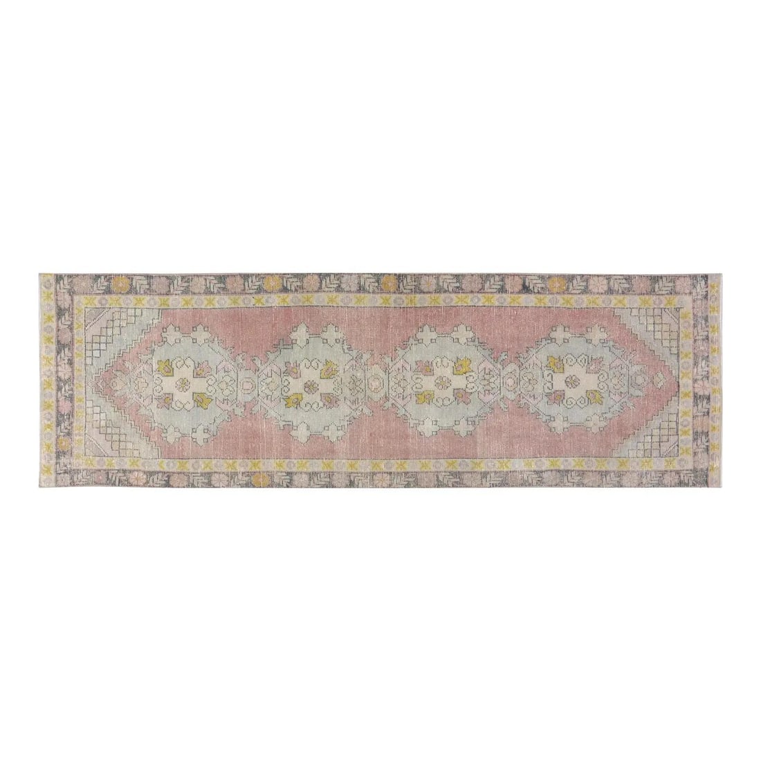 Anatolian Wool Runner Rug Hand Knotted 3'x9'7" Vintage Burgundy: Anatolian Wool Runner Rug Hand Knotted 3'x9'7" Vintage Burgundy This vintage Turkish Anatolian rug is hand-knotted from wool using traditional techniques. Its rich burgundy color and timeless texture 