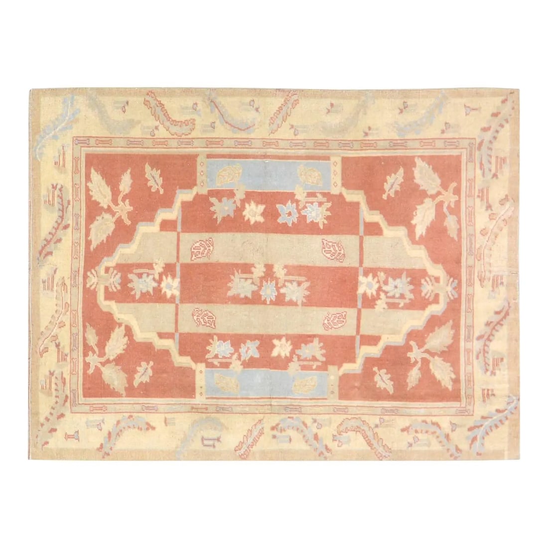 Anatolian Wool Area Rug Hand Knotted Turkish 4'4" x 5'7" Vintage: Anatolian Wool Area Rug Hand Knotted Turkish 4'4" x 5'7" Vintage This vintage Turkish Anatolian rug is hand-knotted from wool using traditional techniques, offering a blend of timeless craftsmanship a