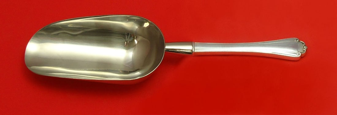Lunt Delicacy Sterling Silver Ice Scoop Custom Made 9 3/4 inches: Lunt Delicacy Sterling Silver Ice Scoop Custom Made 9 3/4 inches This exquisite ice scoop from the Delicacy pattern by Lunt is crafted from high-quality sterling silver, featuring a custom-made hollow