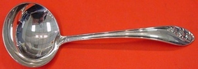 Gorham Lily of the Valley Sterling Silver Gravy Ladle 6 3/8 Inches (1 of 2)