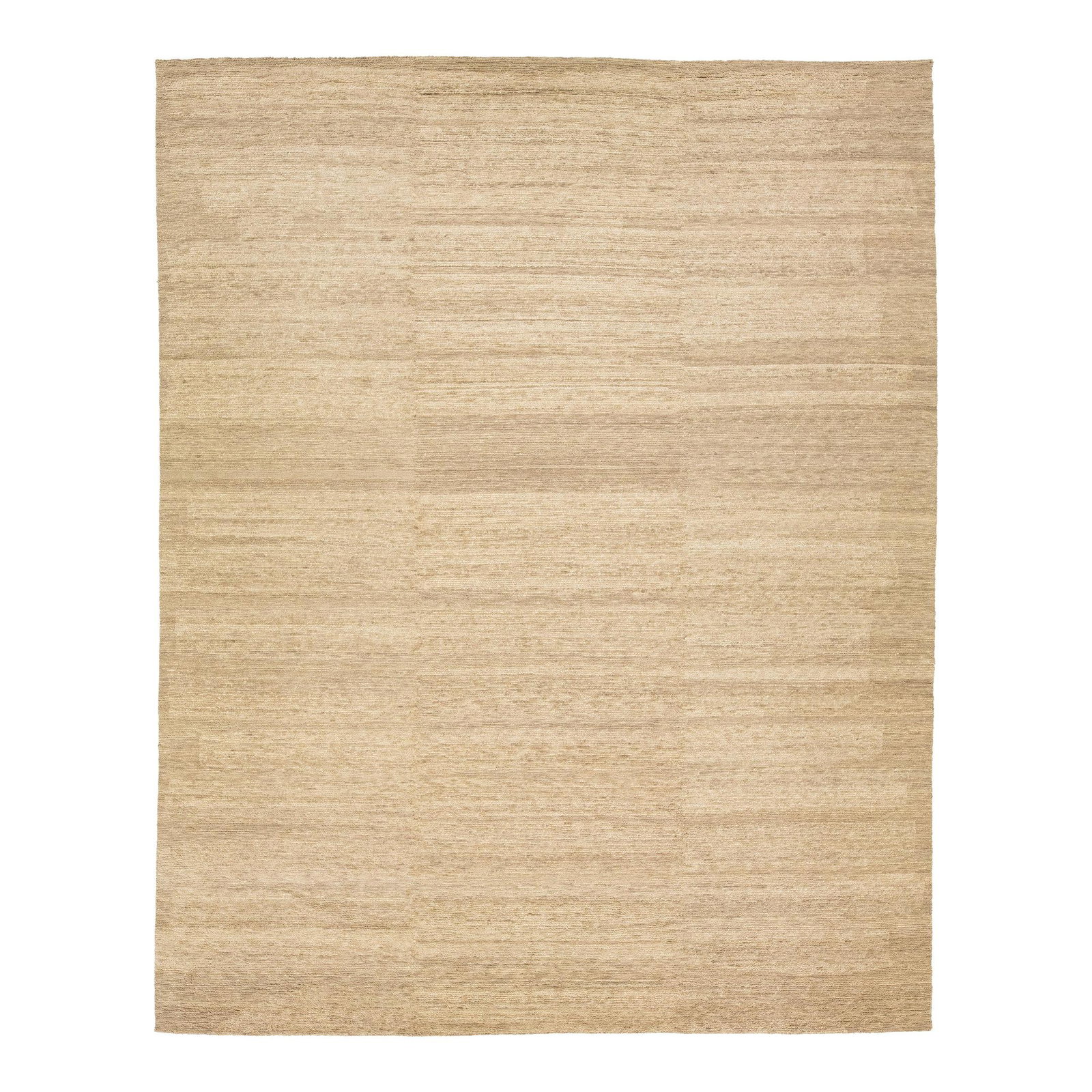 Hand-Knotted Moroccan Wool Rug 11'11 x 14'11 Light Brown: Hand-Knotted Moroccan Wool Rug 11'11 x 14'11 Light Brown Enhance your living space with this exquisite hand-knotted Moroccan-style wool rug, showcasing a minimalist aesthetic and a soothing light brow