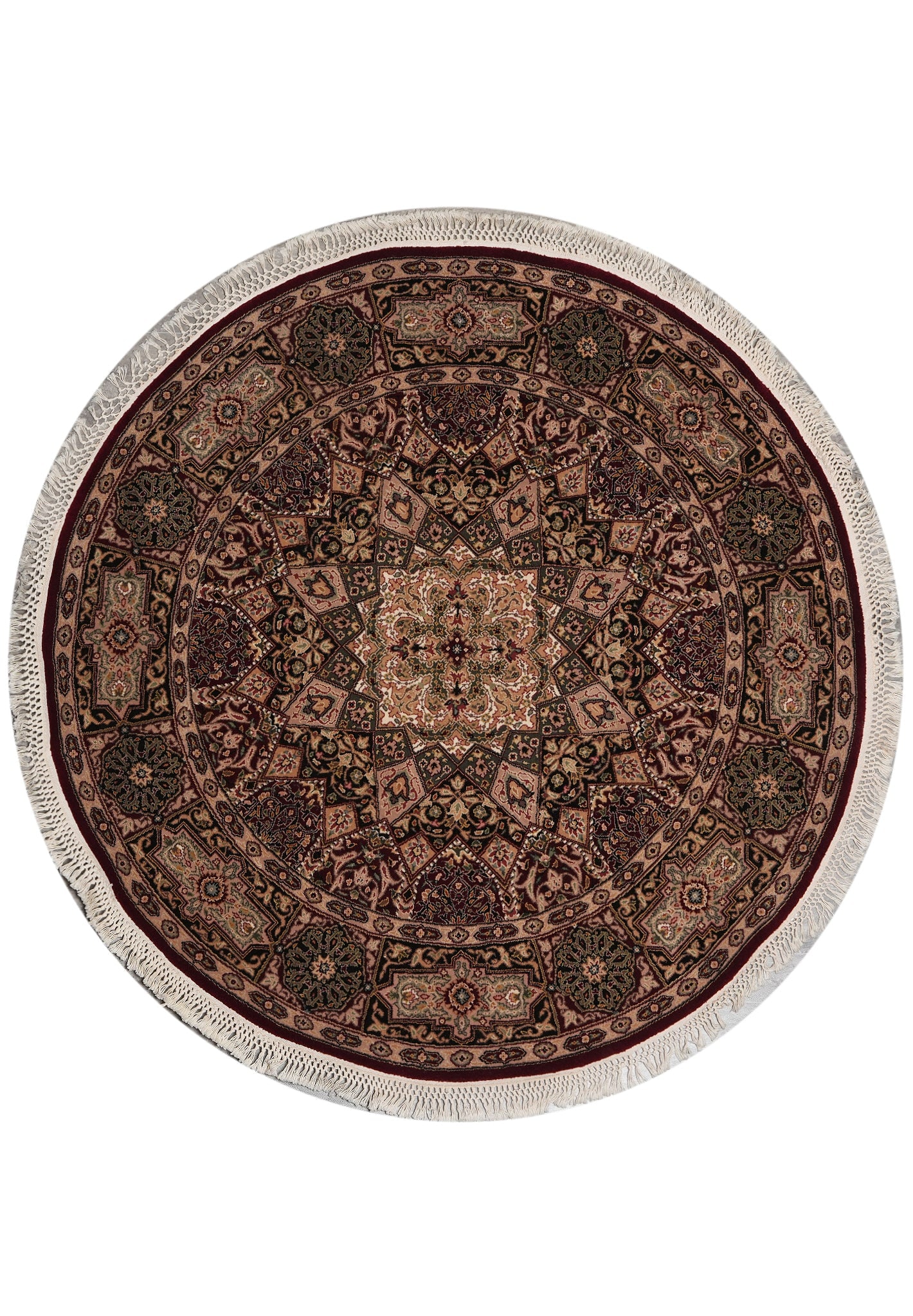 5 x 5 Feet Round Handmade Wool Persian Gabbeh Shiraz Rug (1 of 8)