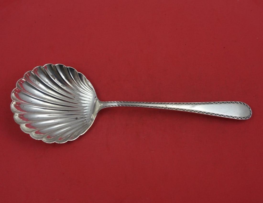 Kirk Winslow Sterling Silver 9 Inch Berry Spoon Shell Bowl: Kirk Winslow Sterling Silver 9 Inch Berry Spoon Shell Bowl This exquisite 9" berry spoon features a beautiful shell bowl design and is crafted from high-quality sterling silver (.925). The spoon is pa