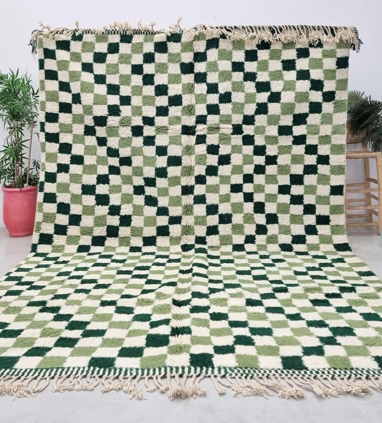 Authentic Berber Handmade Wool Rug 9.84 x 6.56 Feet Morocco: Authentic Berber Handmade Wool Rug 9.84 x 6.56 Feet Morocco Elevate your living space with this Stylish Authentic Berber Handmade Wool Rug. Handwoven by skilled local Berber women in the Atlas Mountai