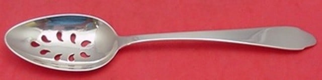 Tiffany Co Clinton Sterling Silver Pierced Serving Spoon 9 Hole Custom: Tiffany Co Clinton Sterling Silver Pierced Serving Spoon 9 Hole Custom Tiffany & Co. Clinton sterling silver slotted serving spoon, custom made with a 9-hole pierced design. It is not monogrammed and 