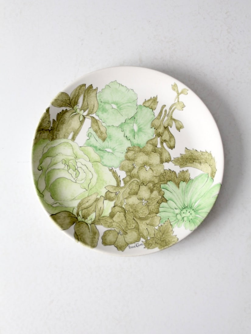 Vintage Ernestine Salerno Mid-Century Cabbage Plate 10.5 Inch Signed (1 of 7)