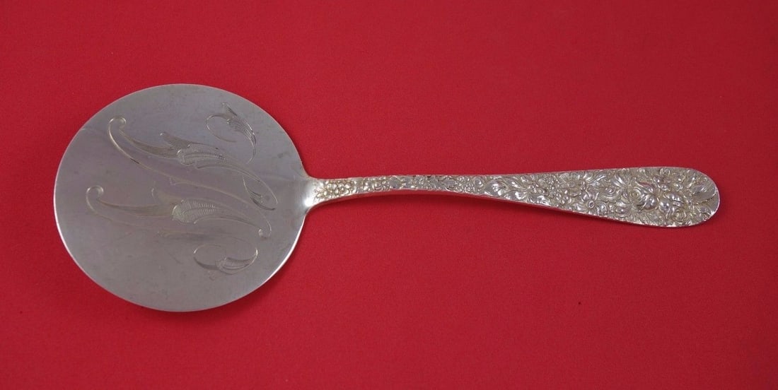 Stieff Rose Sterling Silver Hot Cake Lifter 8.5" with Scrolly M Monogram (1 of 2)