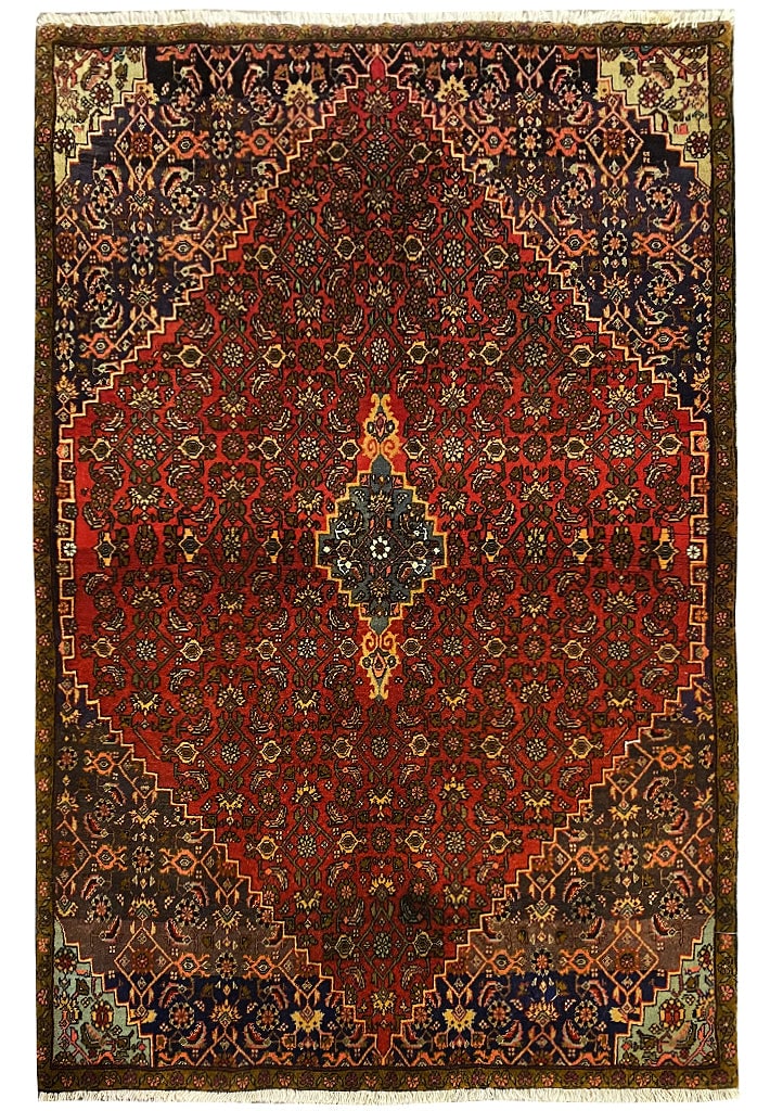 Persian Bijar Rug 3'8" x 5'8" Handmade Wool Traditional Design: Persian Bijar Rug 3'8" x 5'8" Handmade Wool Traditional Design Free continental US Shipping Enhance your living space with this exquisite 3.8 x 5.8 Fine Quality Persian Bijar Rug. Handcrafted by skill
