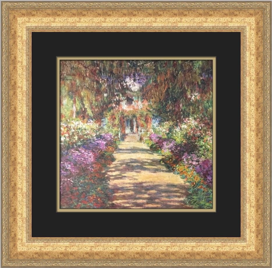 Claude Monet open edition print Pathway in Monet's Garden at Giverny framed (1 of 2)