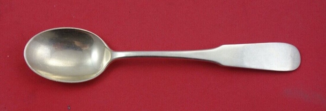 Moulton Pattern Sterling Silver Teaspoon by Old Newbury Crafters 6": Moulton Pattern Sterling Silver Teaspoon by Old Newbury Crafters 6" This exquisite teaspoon is crafted from sterling silver by Old Newbury Crafters, featuring the elegant Moulton pattern. Measuring 6 
