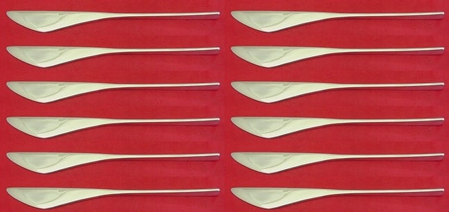 International Sterling Silver Vision Butter Spreader Set of 12 6 3/4 in: International Sterling Silver Vision Butter Spreader Set of 12 6 3/4 in Enhance your dining experience with this exquisite set of 12 butter spreaders from the Vision pattern by International Sterling.