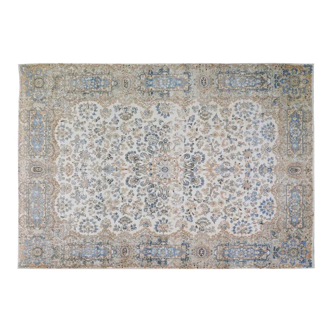 Slate Gray Hand-Knotted Wool Area Rug 9'6 x 13'8 Classic Design: Slate Gray Hand-Knotted Wool Area Rug 9'6 x 13'8 Classic Design This vintage wool rug is expertly hand-knotted using traditional techniques, offering a blend of classic craftsmanship and modern design