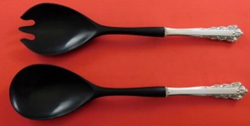 Lunt Belle Meade Sterling Silver Salad Serving Set 11 1/8": Lunt Belle Meade Sterling Silver Salad Serving Set 11 1/8" This elegant salad serving set features the Belle Meade pattern by Lunt, crafted from high-quality sterling silver with hollow handles, compl