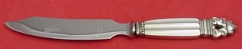 Georg Jensen Acorn Sterling Silver Cheese Knife 8 Inch (1 of 2)