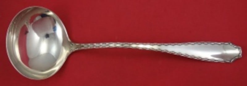 Tiffany & Co. Marquise Sterling Silver 11 inch Soup Ladle Plain Bowl: Tiffany & Co. Marquise Sterling Silver 11 inch Soup Ladle Plain Bowl A Marquise pattern soup ladle by Tiffany & Co., made of sterling silver with a plain bowl. It is not monogrammed and is in excellen