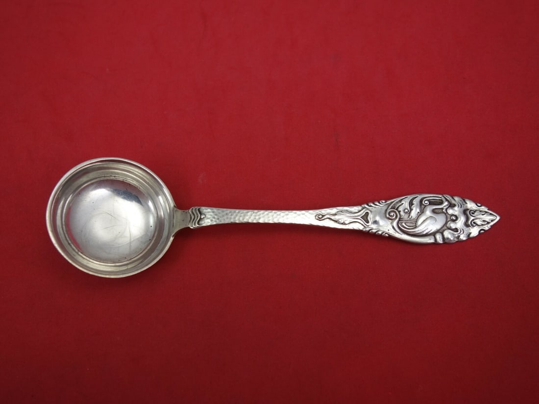 Ibis Hestenes Norwegian .830 Silver Sauce Ladle 6 3/8 Inch Serving: Ibis Hestenes Norwegian .830 Silver Sauce Ladle 6 3/8 Inch Serving Enhance your dining experience with this exquisite Ibis by Hestenes Norwegian .830 Silver Sauce Ladle. Measuring 6 3/8 inches, this l