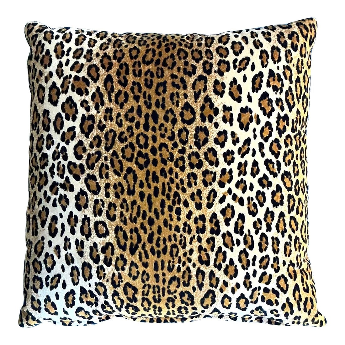 Mid Century Velvet Throw Pillow with Leopard Animal Print Boho Decor (1 of 10)