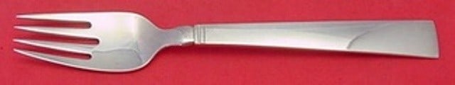 Georg Jensen Blok Acadia Sterling Silver Fish Salad Fork 6.75" (1 of 2)