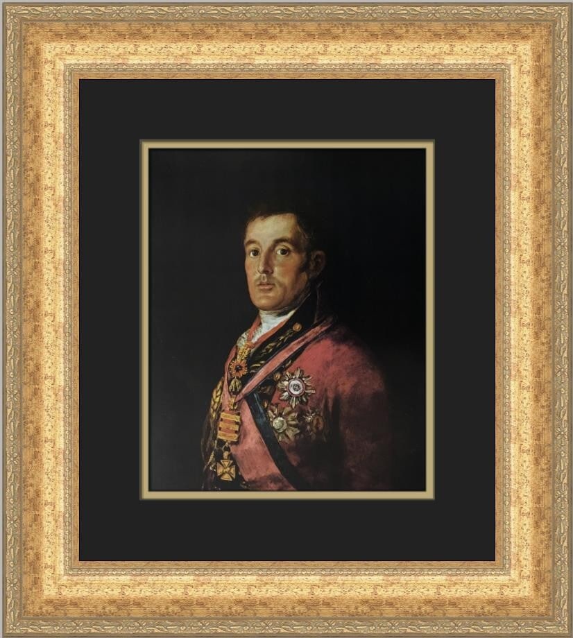 Francisco De Goya Portrait of Wellington Custom Framed Art Print: Francisco De Goya Portrait of Wellington Custom Framed Art Print This stunning custom framed print features Francisco De Goya's renowned artwork, 'Portrait of Wellington.' This medium-sized piece meas