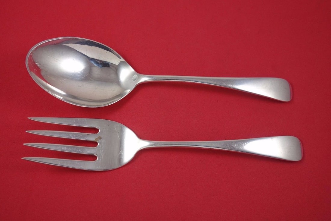 Blackinton French Colonial Sterling Silver Salad Serving Set 2pc 9 Inch: Blackinton French Colonial Sterling Silver Salad Serving Set 2pc 9 Inch This exquisite 2-piece salad serving set, crafted by Blackinton, showcases the elegance of French Colonial design. Made from hig