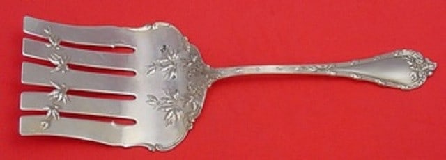 Durgin Madame Royale Sterling Silver Asparagus Fork 9 7/8" (1 of 1)