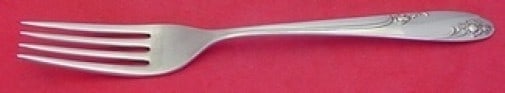 Alvin Rosecrest Sterling Silver Regular Fork 7 3/8 Inch: Alvin Rosecrest Sterling Silver Regular Fork 7 3/8 Inch Experience elegant dining with the Rosecrest by Alvin Sterling Silver Regular Fork. This beautifully crafted fork measures 7 3/8" and showcases 
