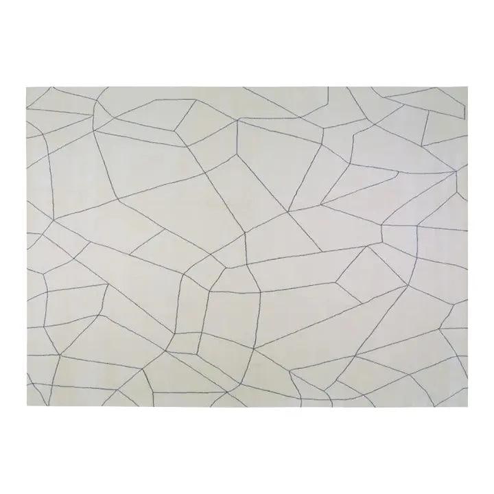 White Wool Azilal Area Rug Moroccan Hand Knotted 9X12'1 Abstract Design: White Wool Azilal Area Rug Moroccan Hand Knotted 9X12'1 Abstract Design This Moroccan Azilal rug features a hand-knotted wool construction with an abstract design in white. It offers both traditional 