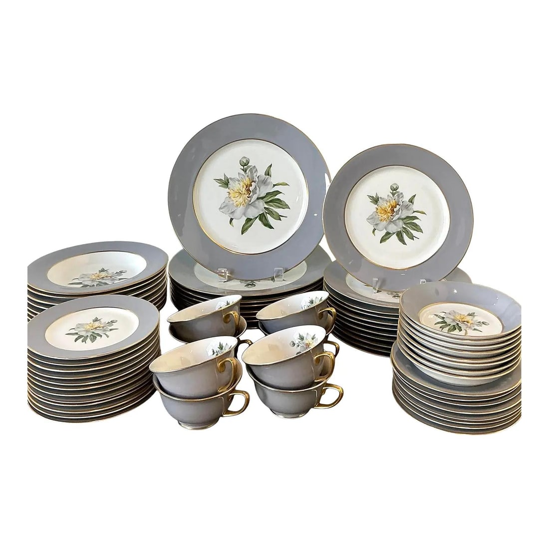 Princess China Golden Peony 72 Piece Porcelain Dinnerware Service Set of 72 (1 of 10)