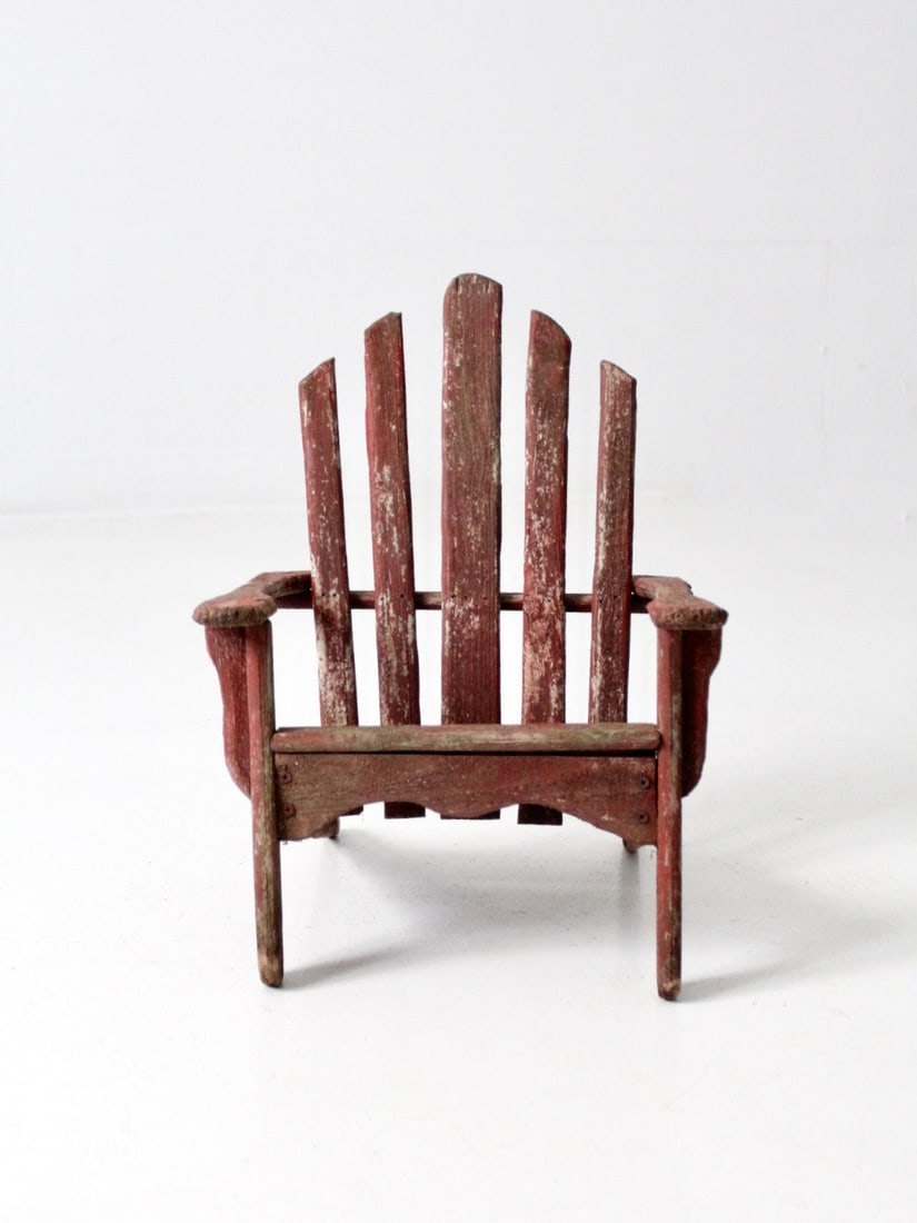 Rustic Red Painted Child Size Adirondack Chair (1 of 8)