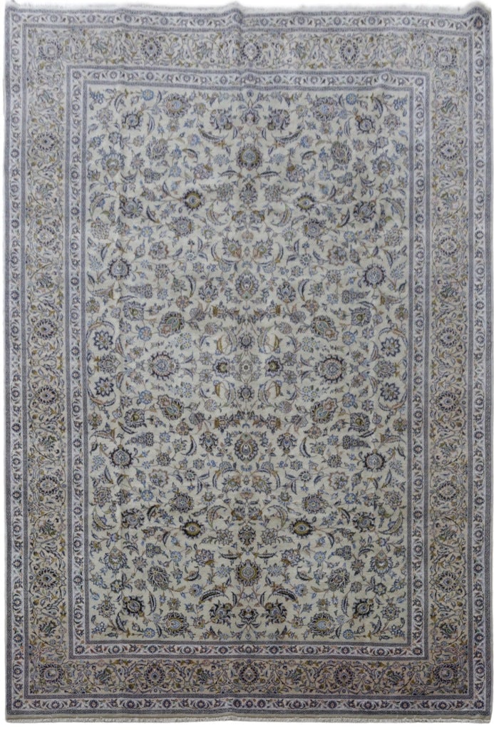 Exquisite 9.6 x 13.11 Pistachio Green Signed Kashan Persian Rug: Exquisite 9.6 x 13.11 Pistachio Green Signed Kashan Persian Rug Free continental US Shipping Introducing the exquisite 9.6 x 13.11 Pistachio Green Persian Signed Kashan Rug, a stunning embodiment of t