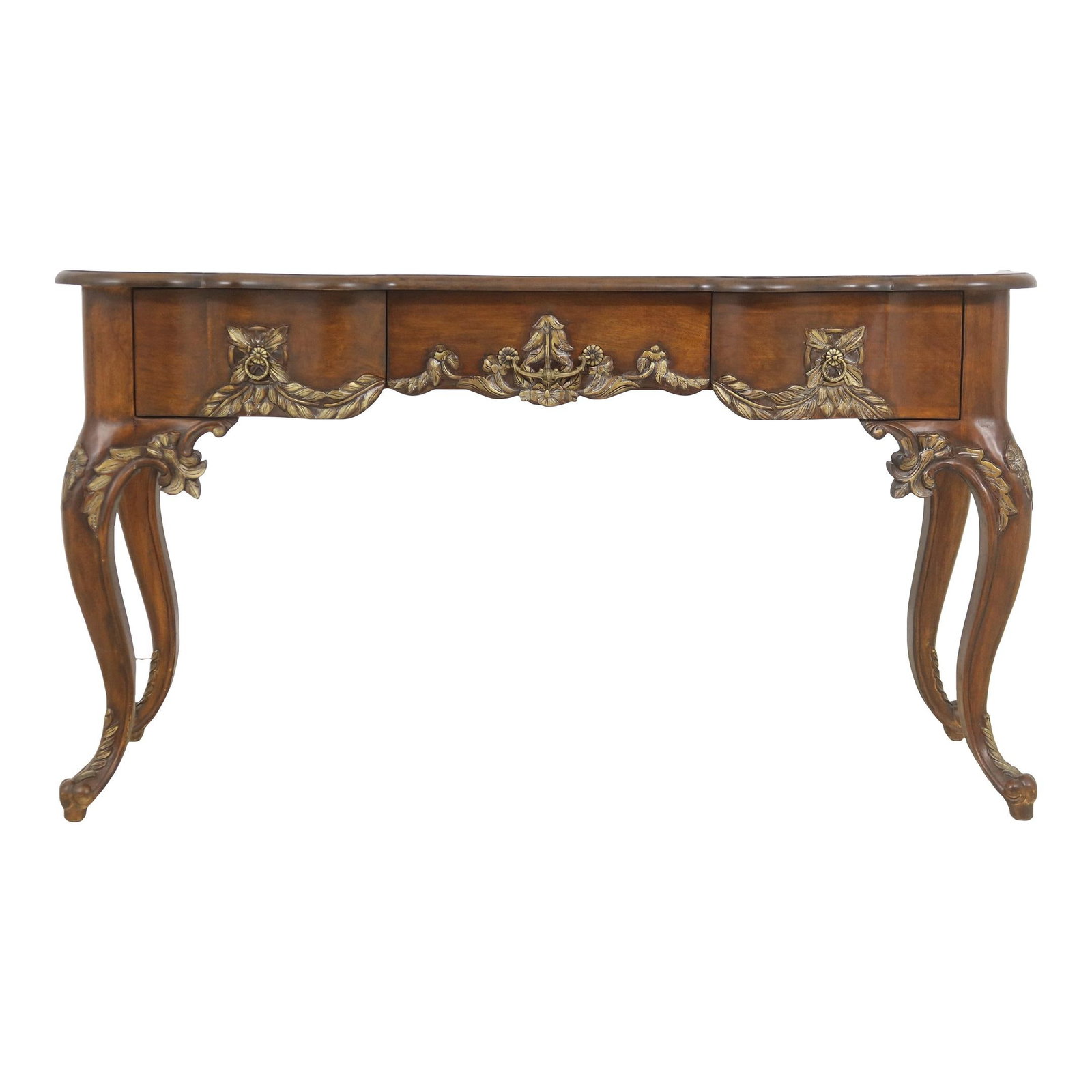 Elegant Italian Walnut Console Sideboard with 3 Drawers (1 of 10)