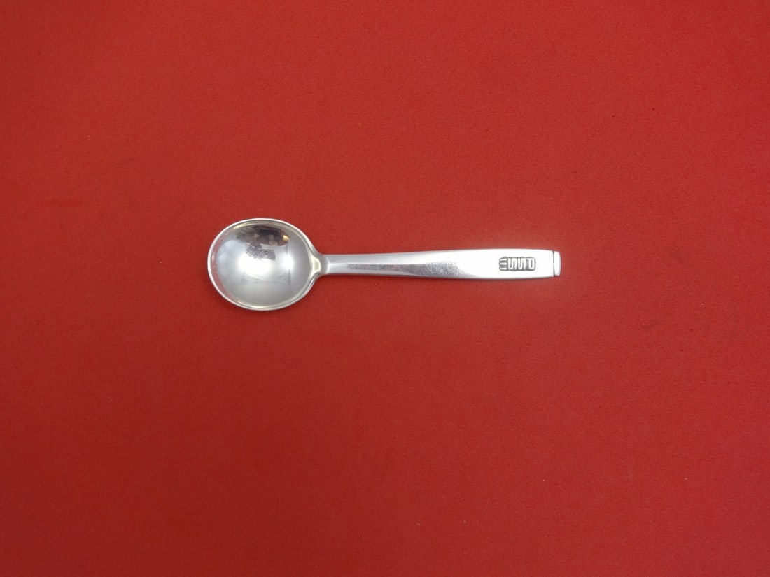 Porter Blanchard Oslo Sterling Silver Bouillon Spoon with Monogram 5 3/8" (1 of 2)