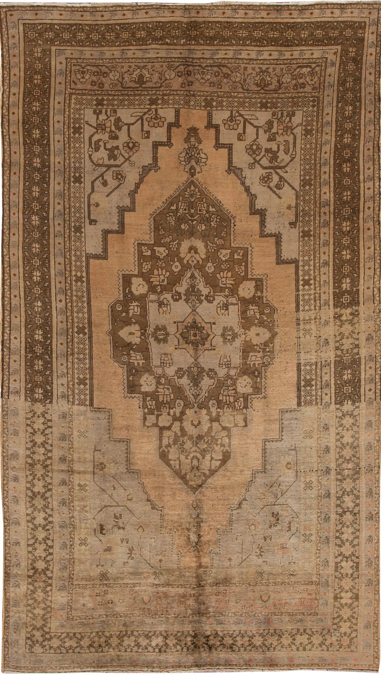 Stunning Antique Khotan Rug 7'1 x 12'6 Wool Tan Handmade: Stunning Antique Khotan Rug 7'1 x 12'6 Wool Tan Handmade Enhance your living space with this exquisite Early 20th Century Antique Khotan Rug. Hand-knotted in Turkestan, this stunning wool rug features