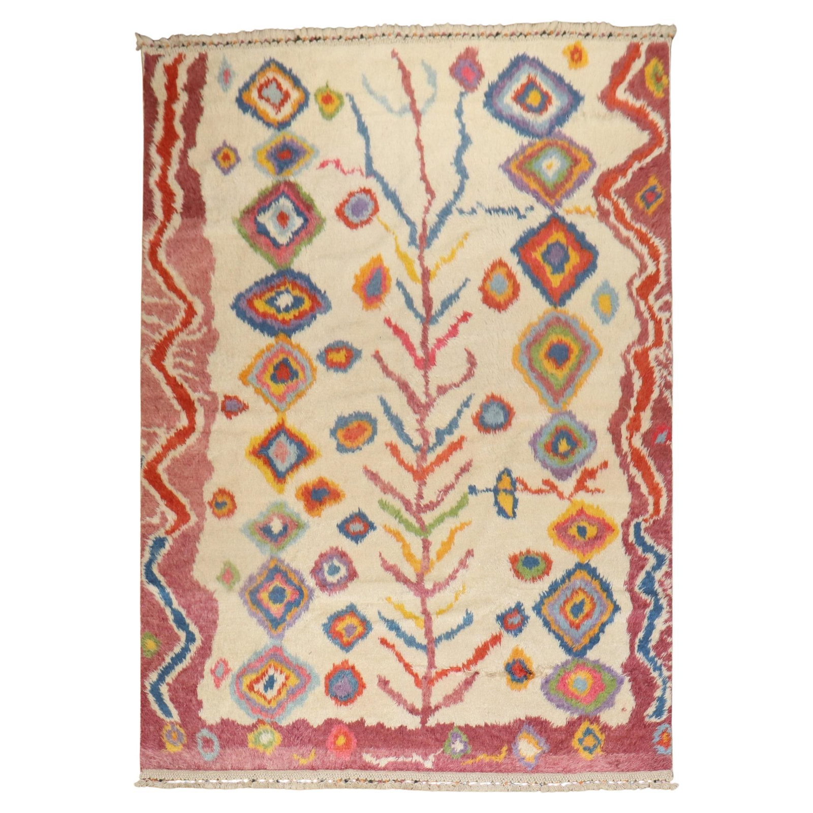 One of a Kind Turkish Tulu Hand-Knotted Wool Rug 80 x 117 in (1 of 8)