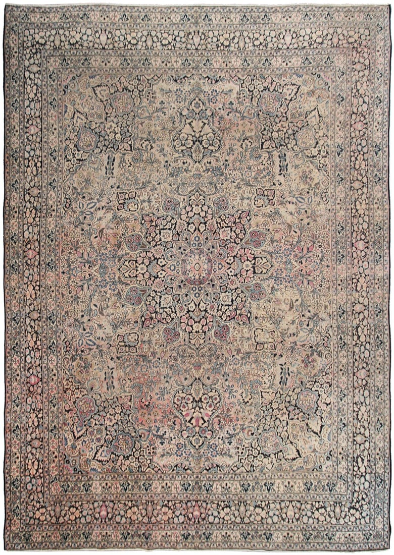300cm x 402cm Hand Knotted Wool Oriental Rug Rose Circa 1890: 300cm x 402cm Hand Knotted Wool Oriental Rug Rose Circa 1890 Antique traditional hand-knotted rug in a rose color with a geometric pattern and tribal regional design. It is a rectangular, handmade woo