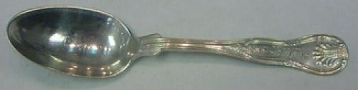 Wood & Hughes New King Sterling Silver Soup Spoon 7 1/4 Inches Monogrammed: Wood & Hughes New King Sterling Silver Soup Spoon 7 1/4 Inches Monogrammed This exquisite New King place soup spoon by Wood & Hughes is crafted from high-quality sterling silver. With a length of 7 1/