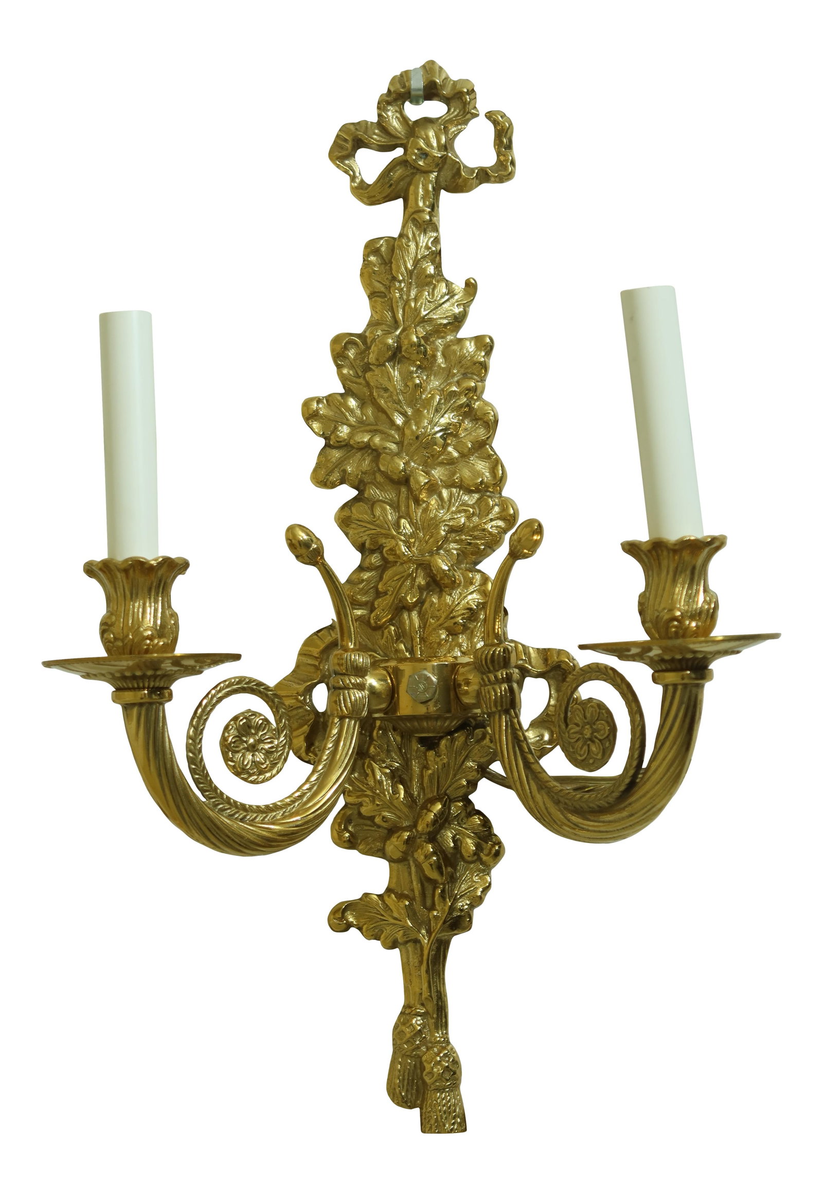 Timeless Brass 2 Arm Lighted Candelabra Sconce Vintage Elegance (1 of 8)
