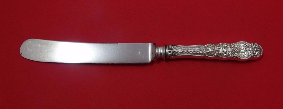 Wendell Ariel Sterling Silver Blunt Knife 8 3/4 Inch Flatware: Wendell Ariel Sterling Silver Blunt Knife 8 3/4 Inch Flatware Introducing the Ariel Regular Knife by Wendell, a stunning piece of flatware crafted from high-quality sterling silver. This knife feature